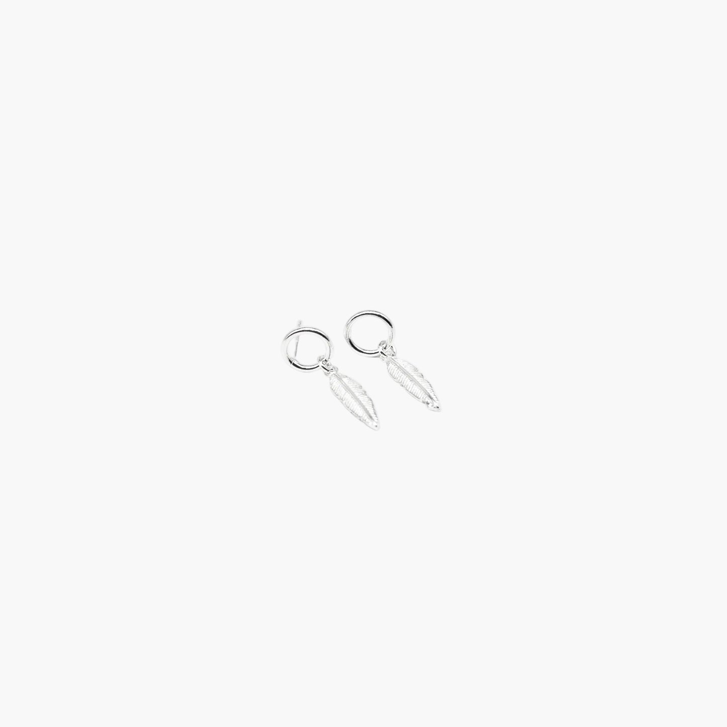 raven feather detail on 925 sterling silver earrings