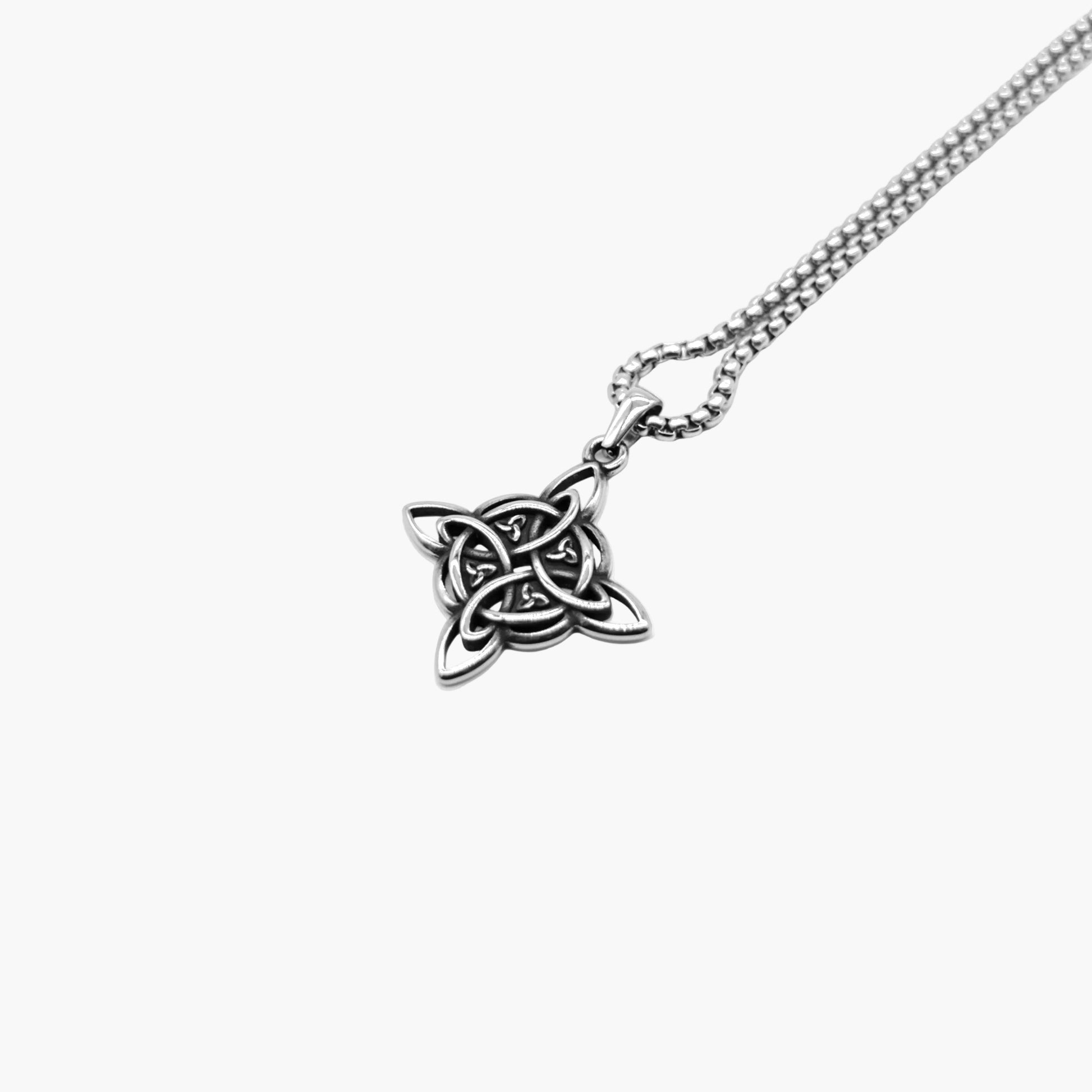 Celestial Trinity Gothic Celtic Necklace Silver Stainless Steel HOUSE OF ROK
