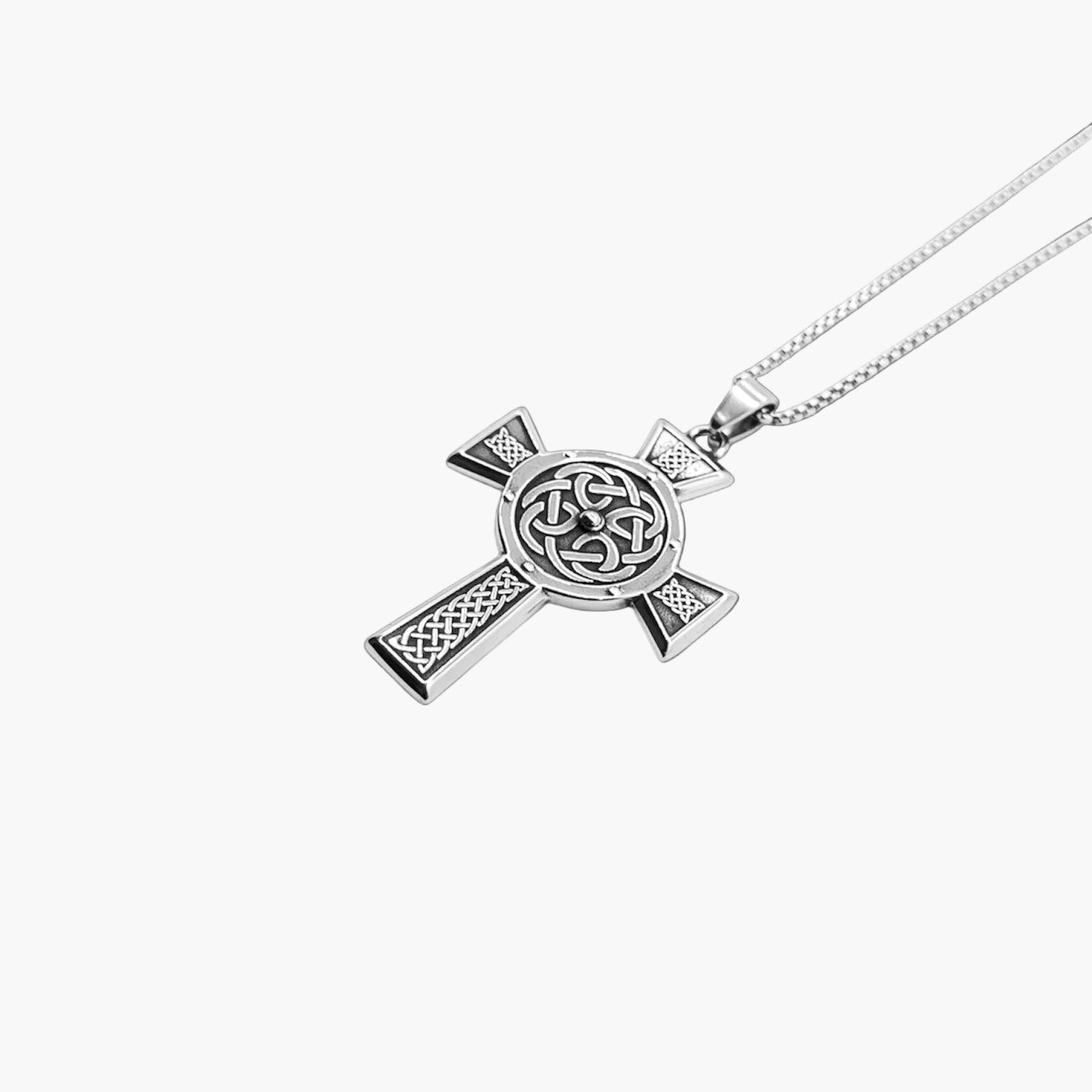 Elder Cross Celtic Engraved Stainless Steel Pendant HOUSE OF ROK