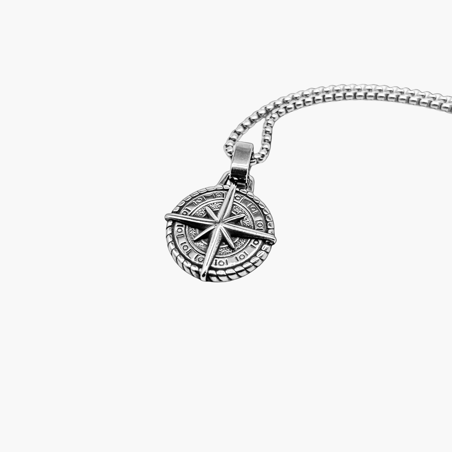 Meridian Axis Norse Compass Stainless Steel Pendant HOUSE OF ROK
