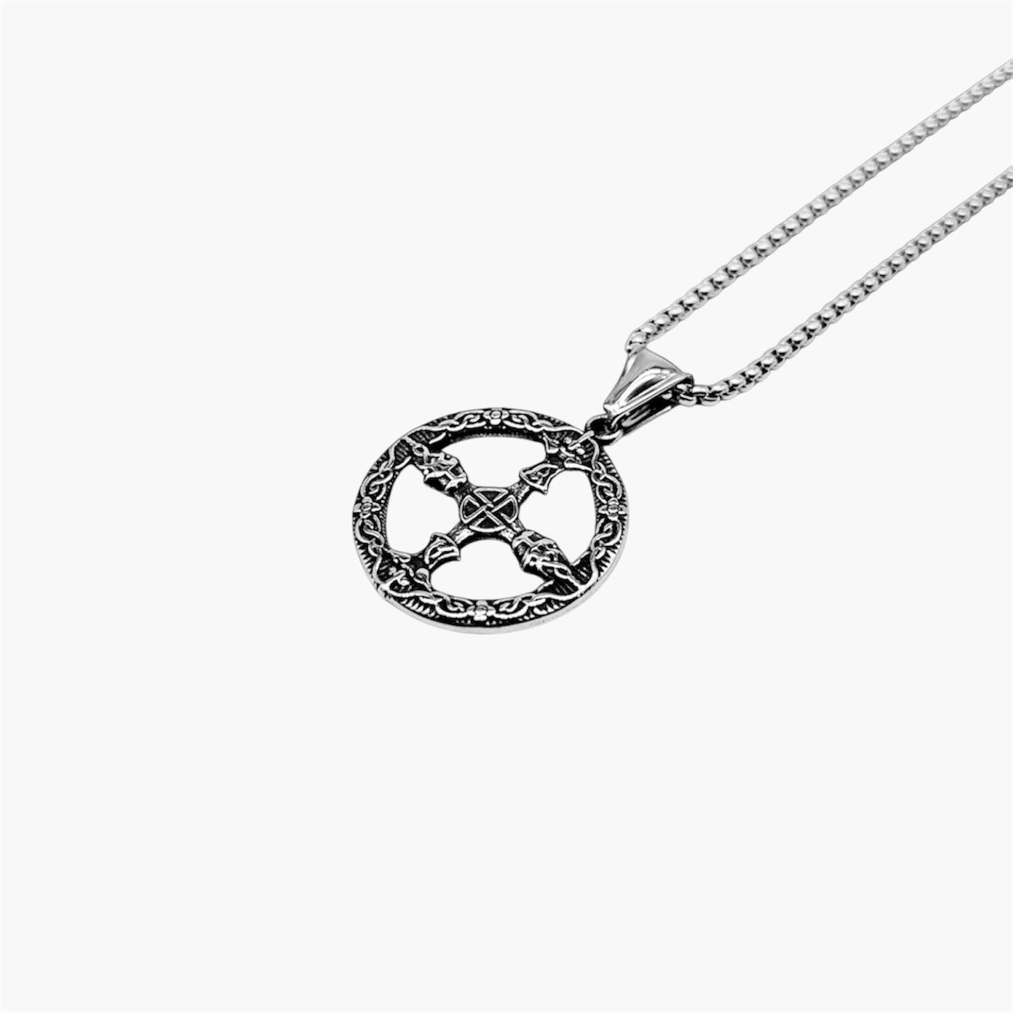 Nord Circle Celtic Shield Knot Stainless Steel Pendant HOUSE OF ROK