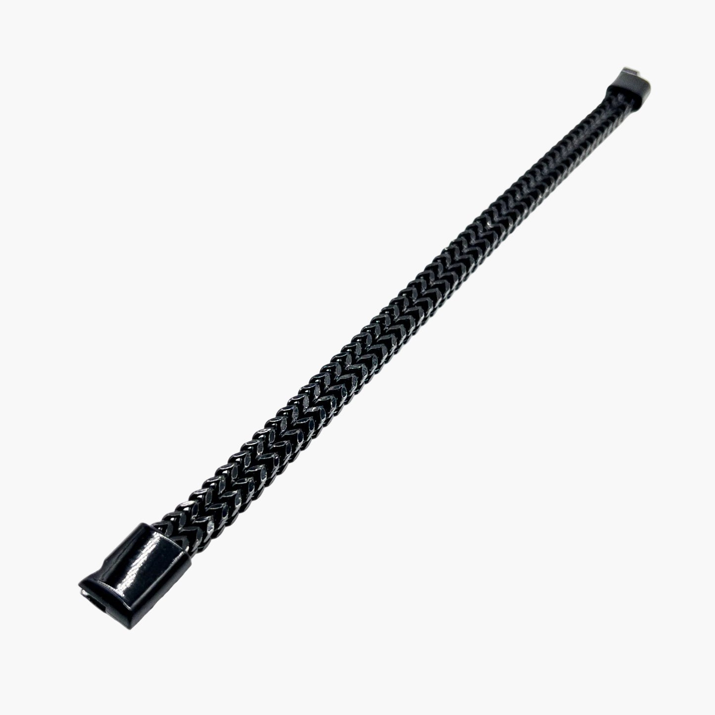 straight shot of black ceramic links on Blacklinks link bracelet HOUSE OF ROK