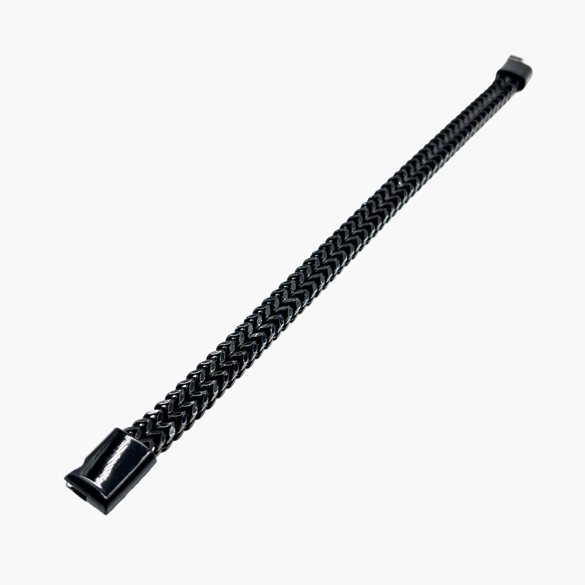 straight shot of black ceramic links on Blacklinks link bracelet HOUSE OF ROK