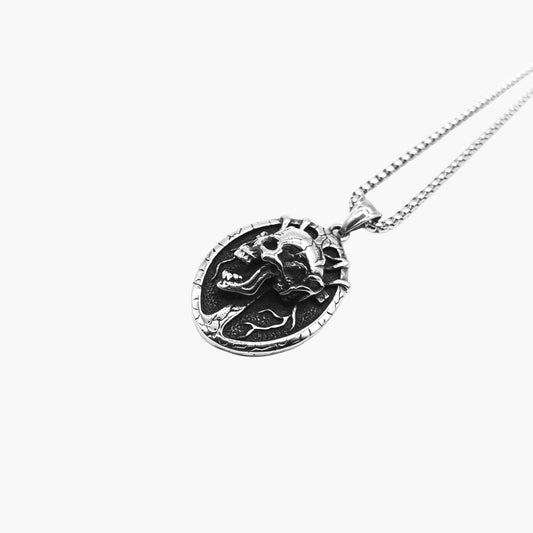 Death Skull Norse Hel Stainless Steel Pendant HOUSE OF ROK