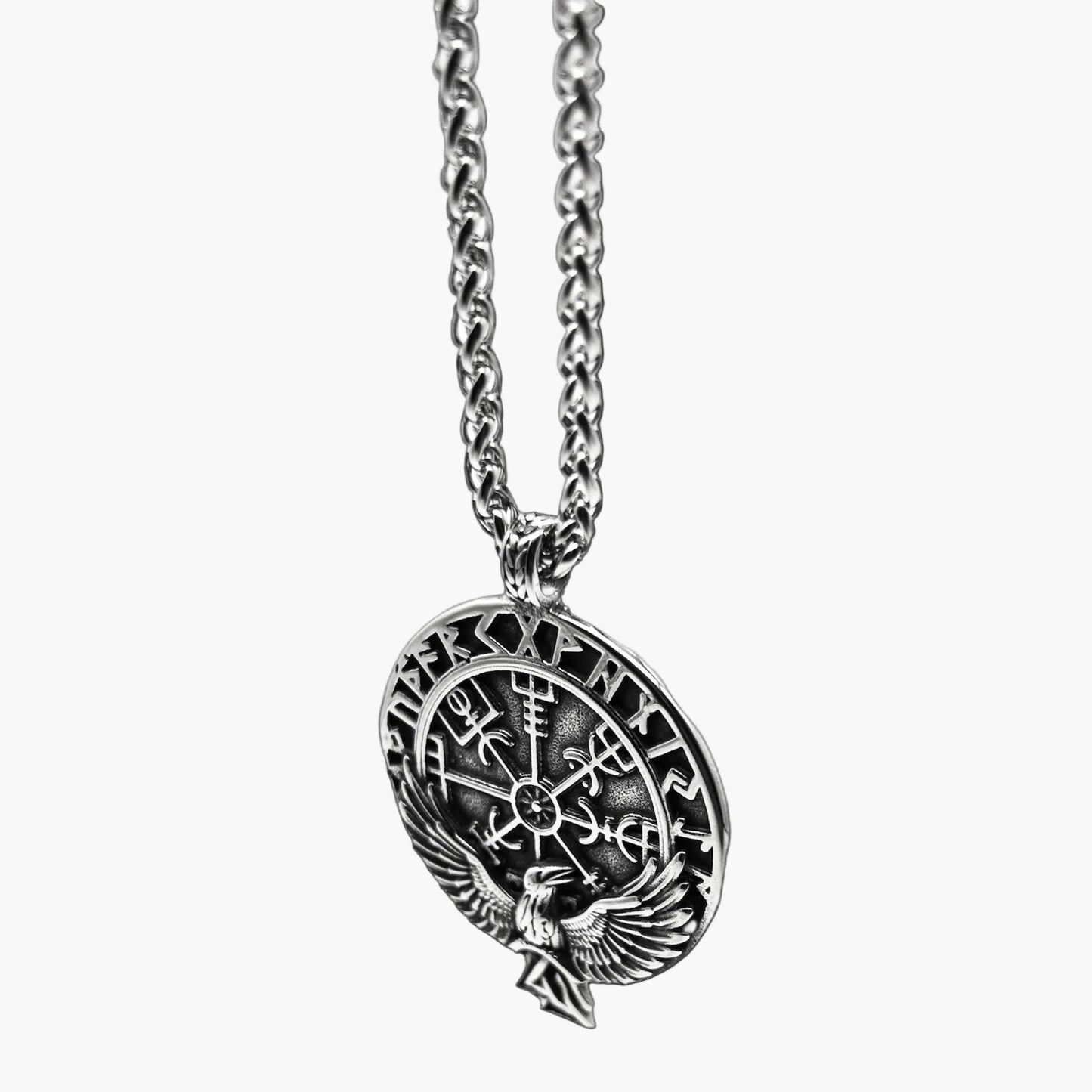 Eagle of God Helm of Awe Runic Stainless Steel Pendant HOUSE OF ROK