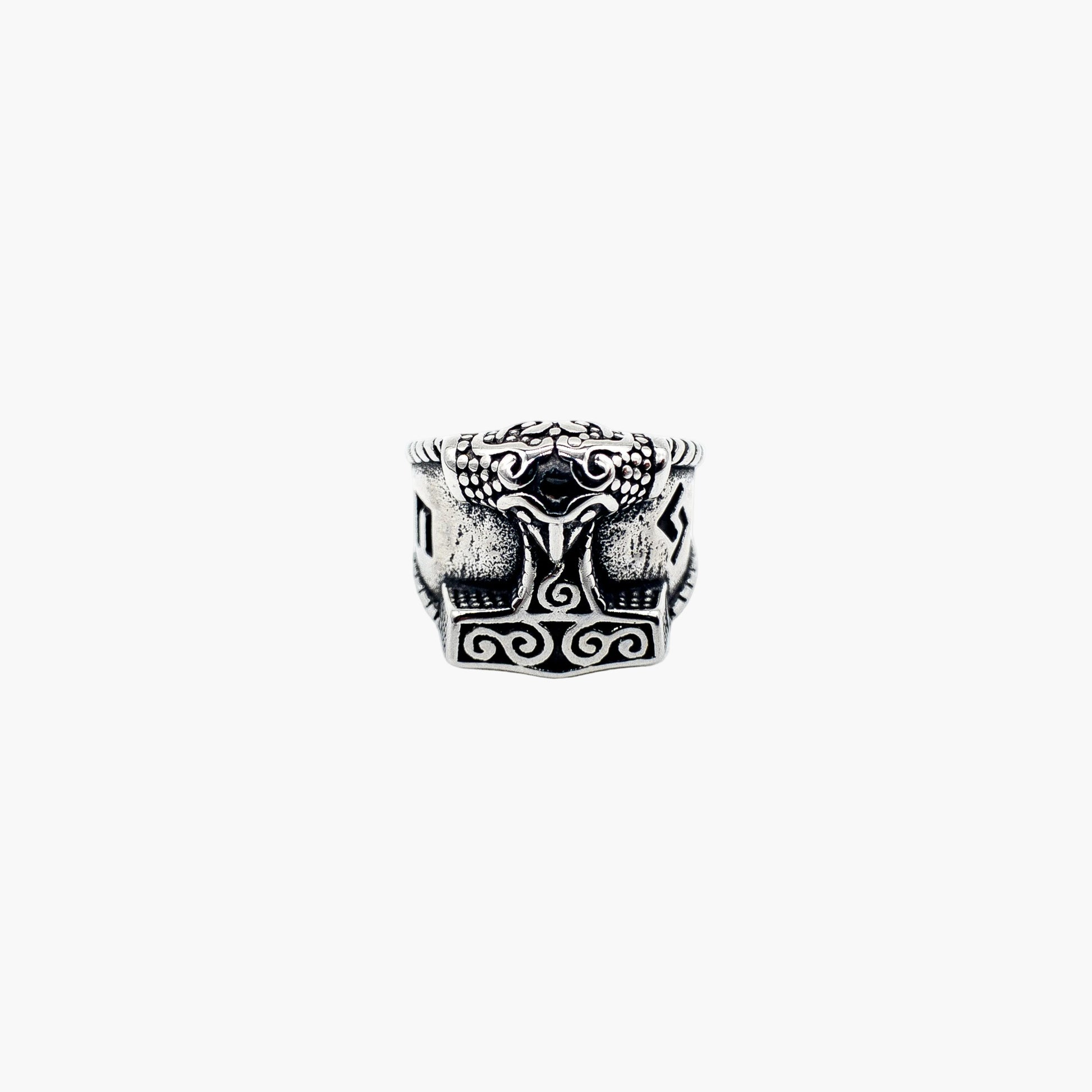 HOUSE OF ROK Hammerside Mjolnir Stainless Steel Norse Ring