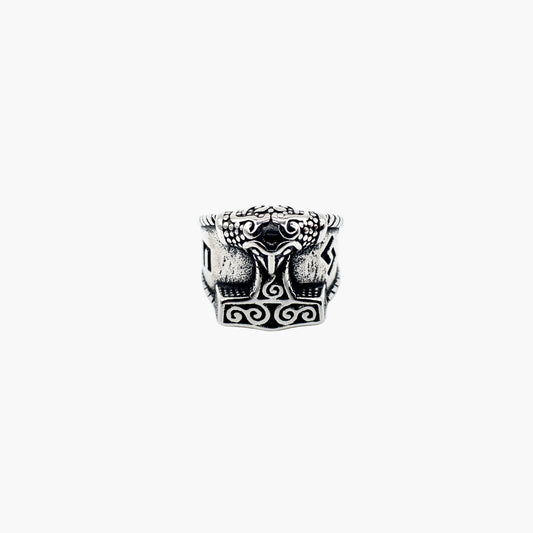 HOUSE OF ROK Hammerside Mjolnir Stainless Steel Norse Ring