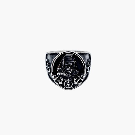 HOUSE OF ROK Langskepp Viking Longship Stainless Steel Ring