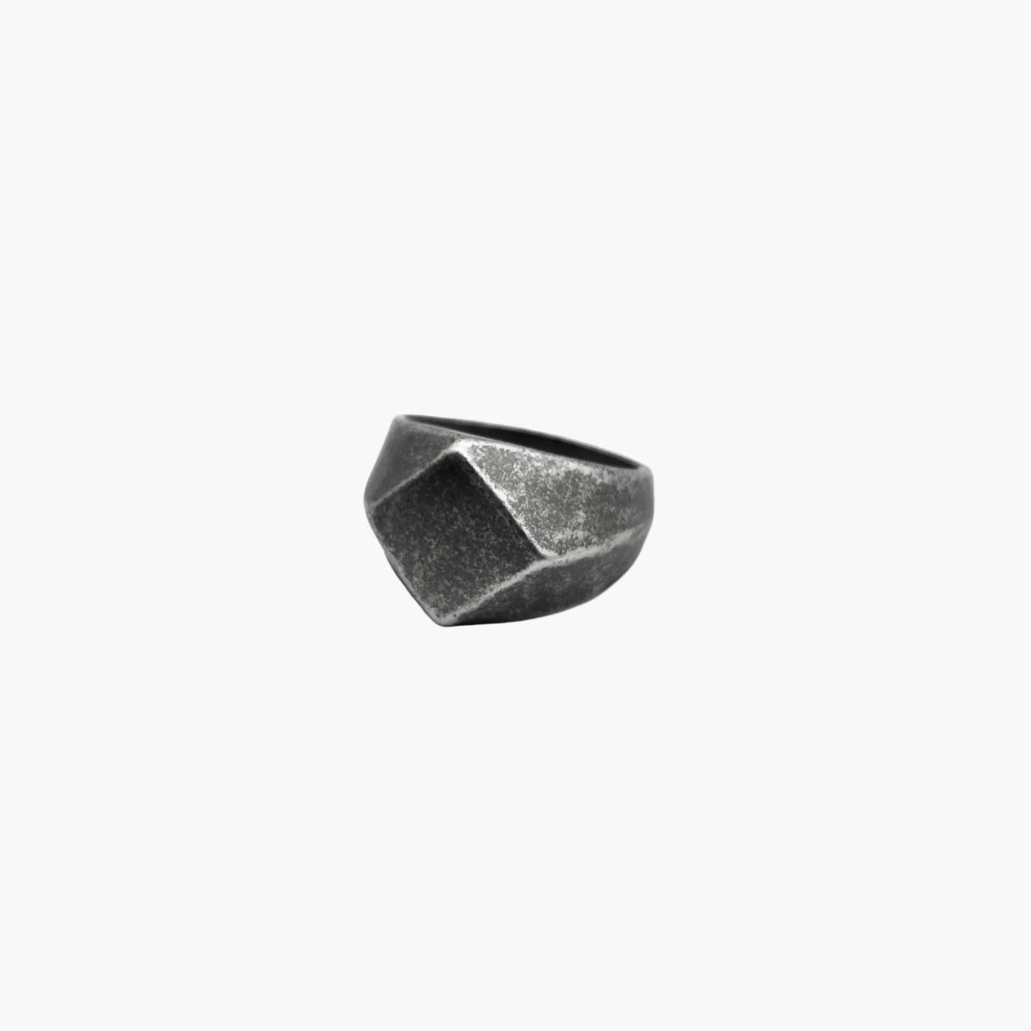 left side shot of necromancer stainless steel ring