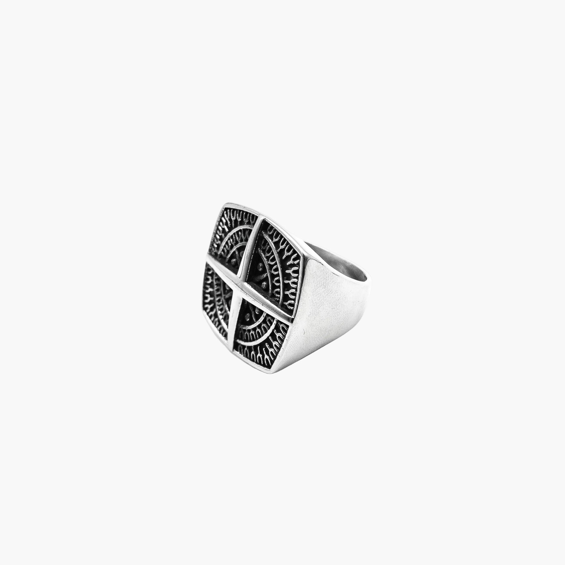 Nomad Cross Compass Stainless Steel Ring HOUSE OF ROK
