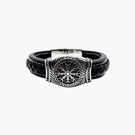 Nomad Rover Vegvisir Valknut Norse Stainless Steel Cuff HOUSE OF ROK
