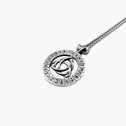 Norse-Gael Necklace by HOUSE OF ROK. Left side shot.