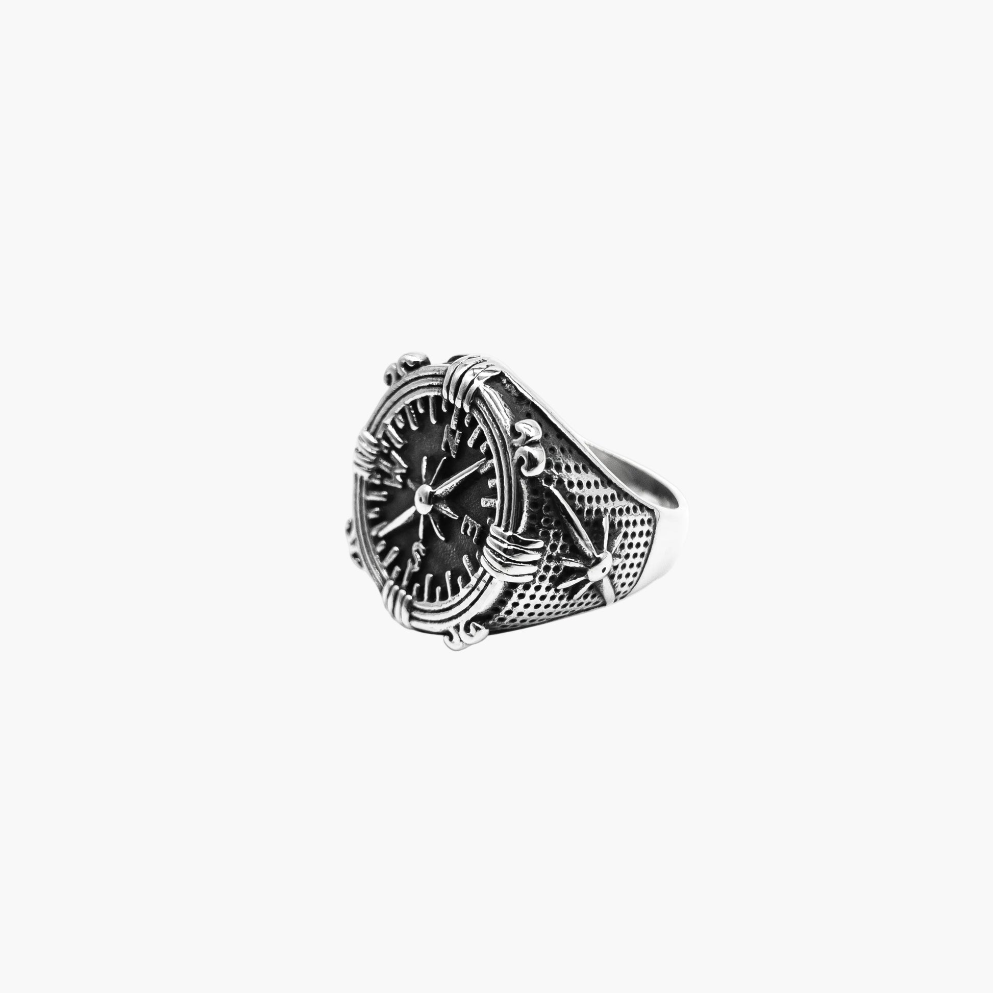 Norse Navigator Compass Stainless Steel Ring HOUSE OF ROK