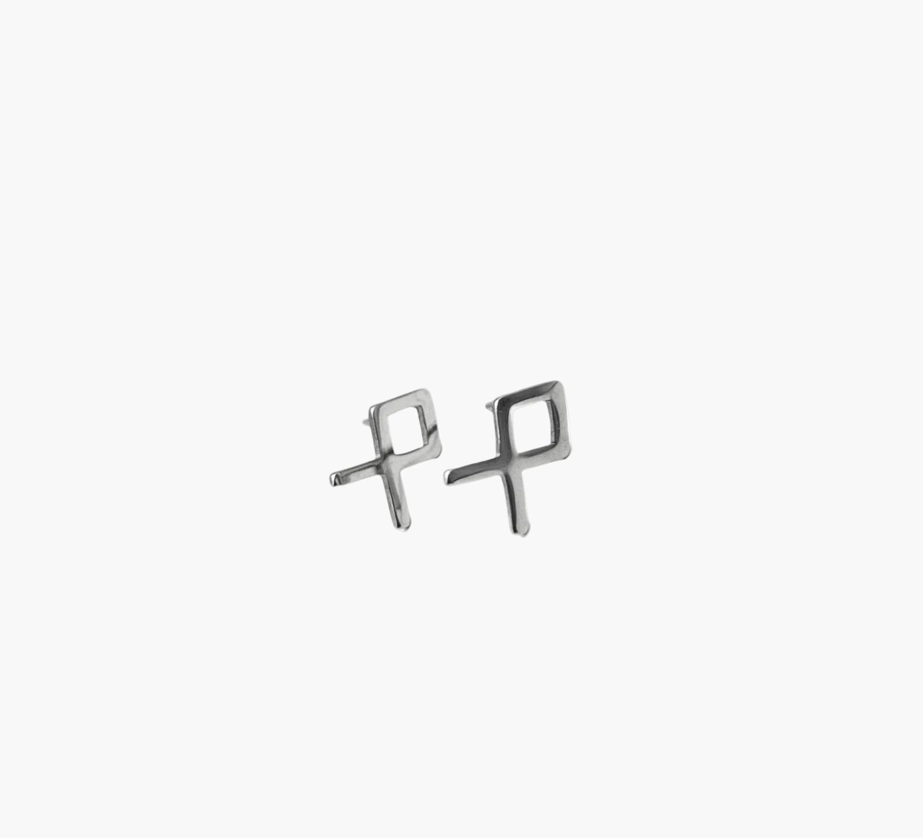 Othala Rune Norse Sterling Silver Stud Earrings HOUSE OF ROK