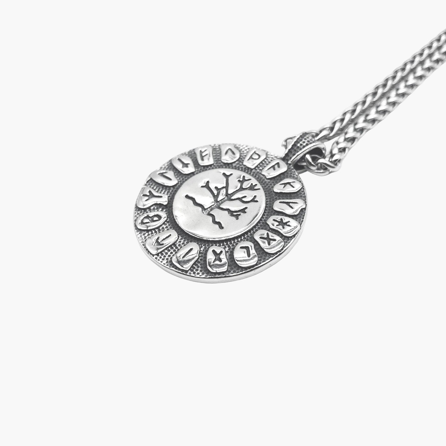 HOUSE OF ROK Runic Tree Yggdrasil Stainless Steel Pendant Necklace