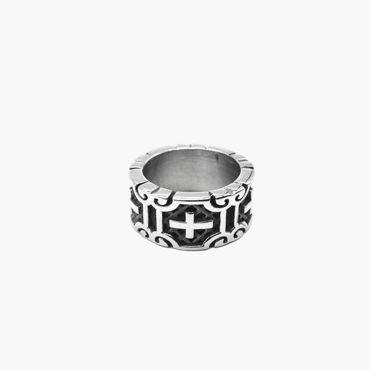 HOUSE OF ROK Sacred Cross Stainless Steel Ring