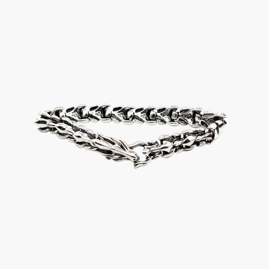 Silver Serpent Norse Snake Bracelet Stainless Steel HOUSE OF ROK