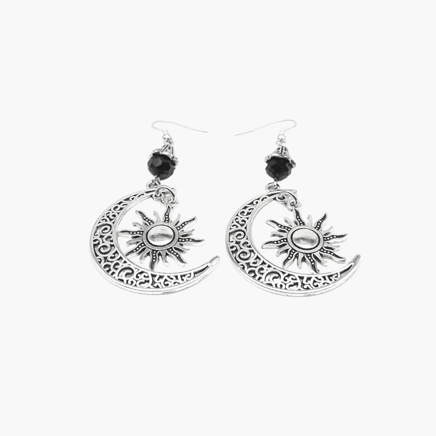Sól Sun Moon Norse Dangle Earrings Stainless Steel HOUSE OF ROK
