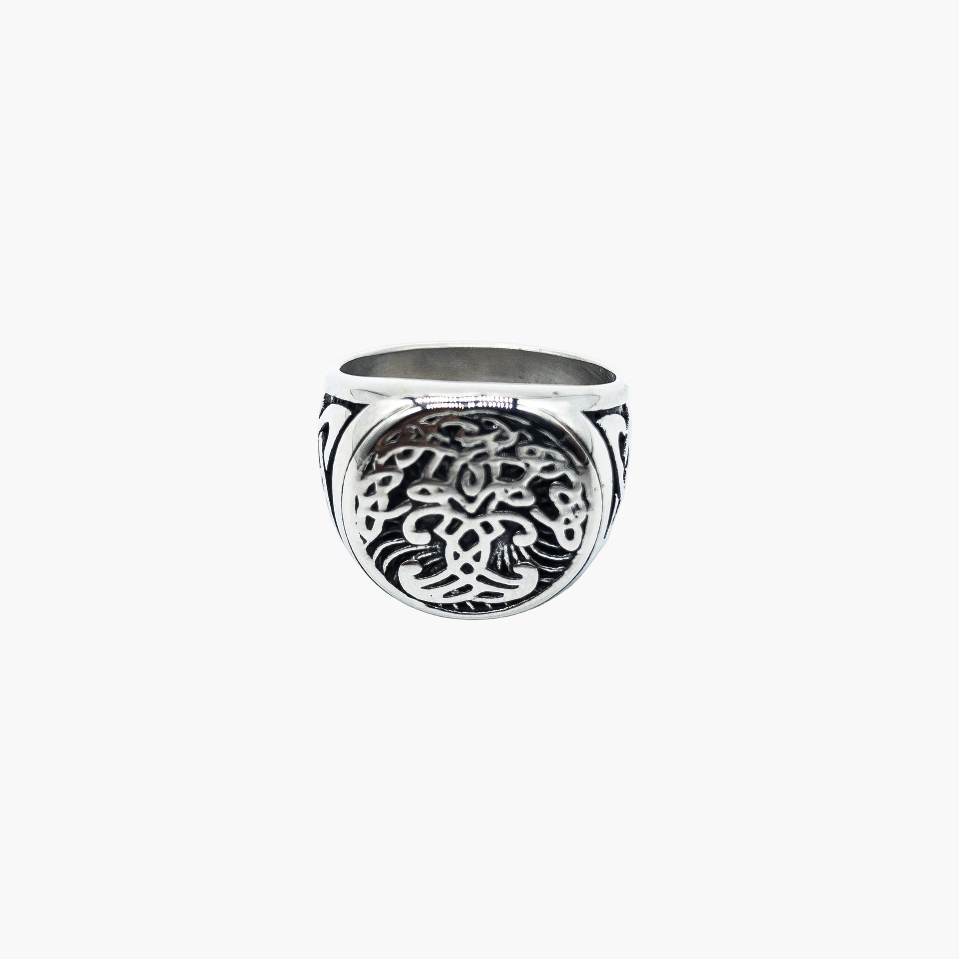 HOUSE OF ROK Tree of Life Yggdrasil Stainless Steel Norse Ring