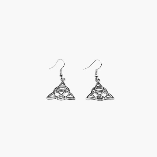 Trinity Knots Celtic Triquetra Norse Stainless Steel Earrings HOUSE OF ROK
