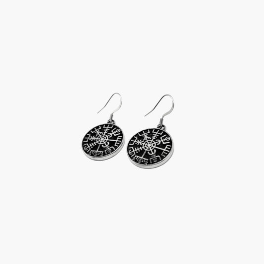 Valkyrie Angel Helm of Awe Stainless Steel Earrings HOUSE OF ROK