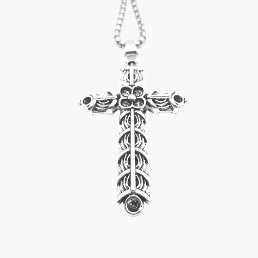 HOUSE OF ROK Viking Cross Pendant Stainless Steel Necklace