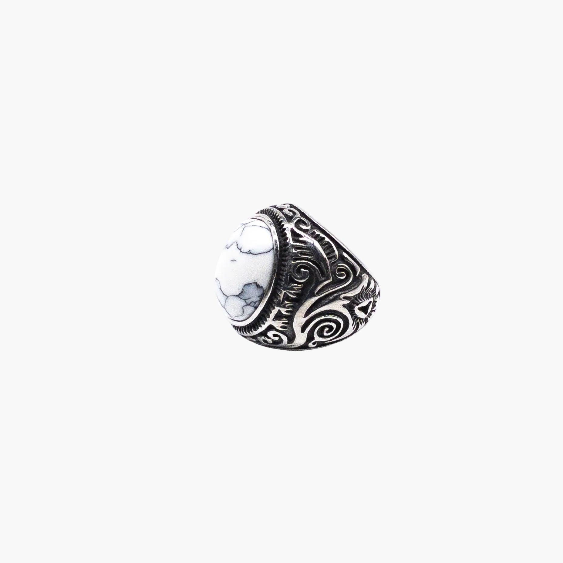 white opal gemstone setting side shot left