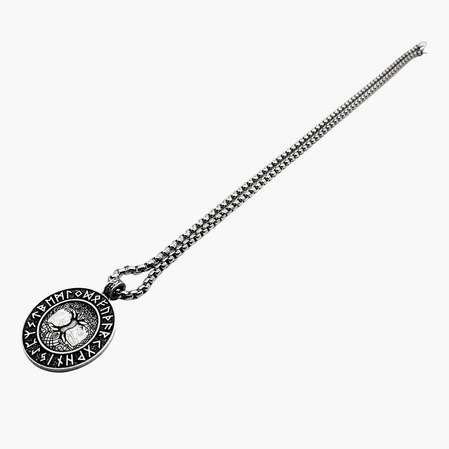 HOUSE OF ROK White Tree Yggdrasil Pendant Stainless Steel Necklace